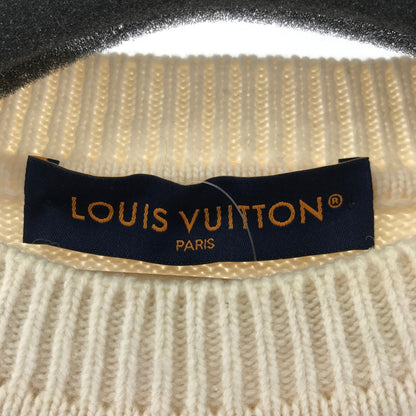 【中古品】【メンズ】 LOUIS VUITTON HON６３WVW２ パズル アート クルーネック ニット セーター 179-260330-ky-25-fuzh サイズ：XL カラー：ホワイト 万代Net店