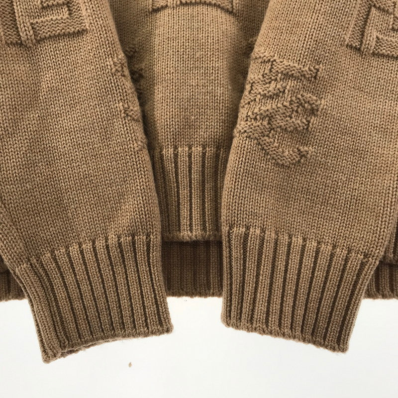 【中古品】【メンズ】 FENDI フェンディー FZX008 AI34 ズッカデザイン タートルネックニットセーター 141-260330-ky-24-fuzh サイズ：50 カラー：ブラウン 万代Net店