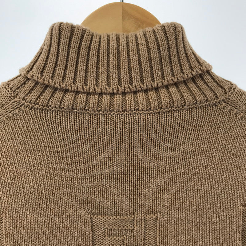 【中古品】【メンズ】 FENDI フェンディー FZX008 AI34 ズッカデザイン タートルネックニットセーター 141-260330-ky-24-fuzh サイズ：50 カラー：ブラウン 万代Net店