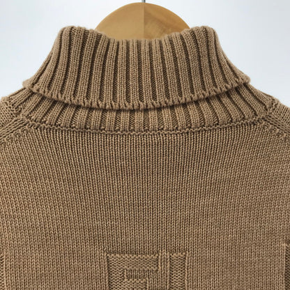 【中古品】【メンズ】 FENDI フェンディー FZX008 AI34 ズッカデザイン タートルネックニットセーター 141-260330-ky-24-fuzh サイズ：50 カラー：ブラウン 万代Net店