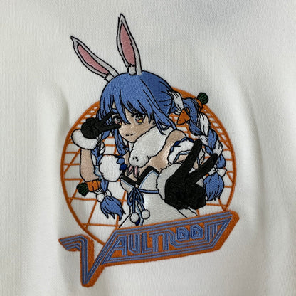 【中古品】【メンズ/レディース】 ホロライブ vaultroom × 兎田ぺこら フーディ ボルトルーム 053-260603-ny-02-fuzh サイズ：L カラー：ホワイト 万代Net店