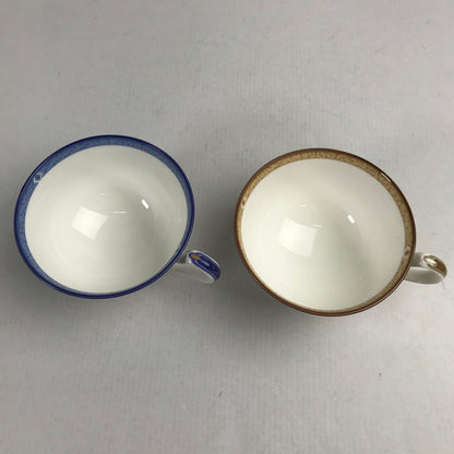 【中古品】 Noritake カップ＆ソーサー 2セット レジェンドインブラウン レジェンドインブルー アラジンランプ印 食器 外箱に傷みあり 101-260331-io-35-fuz 万代Net店