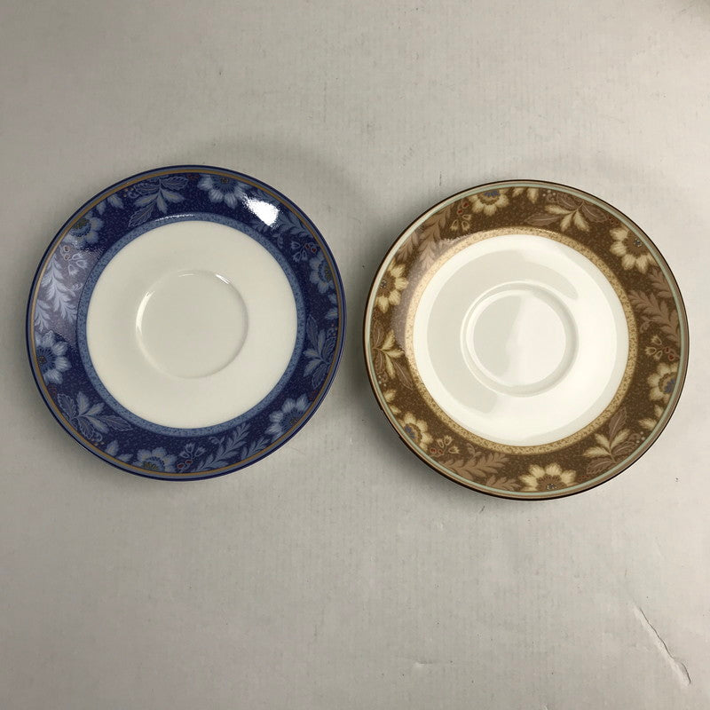 【中古品】 Noritake カップ＆ソーサー 2セット レジェンドインブラウン レジェンドインブルー アラジンランプ印 食器 外箱に傷みあり 101-260331-io-35-fuz 万代Net店