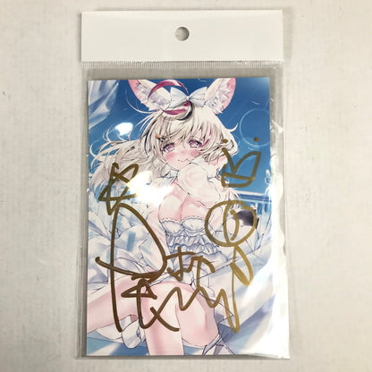 【中古美品】 ホロライブ 尾丸ポルカ 誕生日記念2021 直筆サイン入りイラストポストカード 053-260509-io-29-fuzh 万代Net店