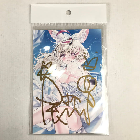 【中古美品】 ホロライブ 尾丸ポルカ 誕生日記念2021 直筆サイン入りイラストポストカード 053-260509-io-29-fuzh 万代Net店