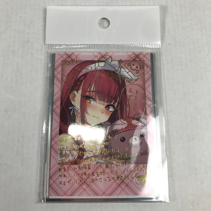 【中古美品】 ホロライブ 宝鐘マリン 誕生日記念2024 宝鐘マリン 直筆メッセージ＆箔押し複製サイン入り あかさあい描き下ろし チェキ風ブロマイドカード 053-260509-io-31-fuzh 万代Net店