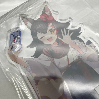 【中古美品】 ホロライブ いろはにほへっと あやふぶみ×豊島園 庭の湯 デカアクリルスタンド　大神ミオ 053-260417-ky-41-fuz 万代Net店