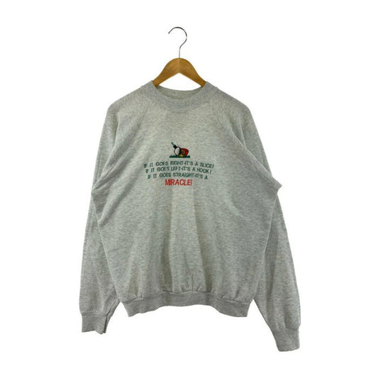 【中古品】【メンズ】 FRUIT OF THE LOOM フルーツオブザルーム 刺繍スウェット トップス アウター スウェット トレーナー 古着 サイズ：XL カラー：グレー 灰 145-220321-gm-23-fuzh 万代Net店