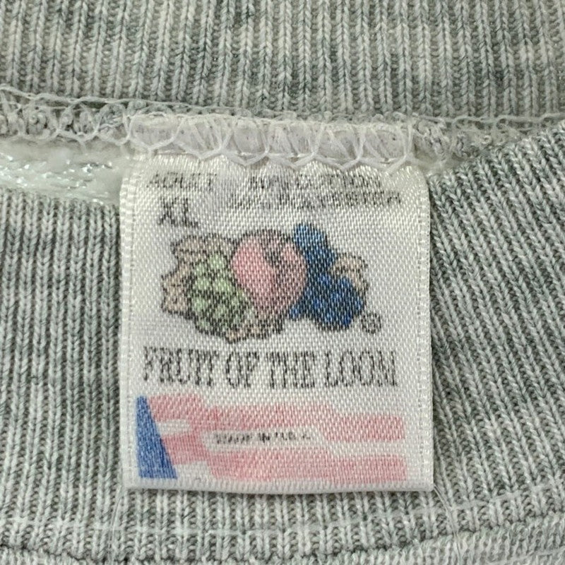 【中古品】【メンズ】 FRUIT OF THE LOOM フルーツオブザルーム 刺繍スウェット トップス アウター スウェット トレーナー 古着 サイズ：XL カラー：グレー 灰 145-220321-gm-23-fuzh 万代Net店