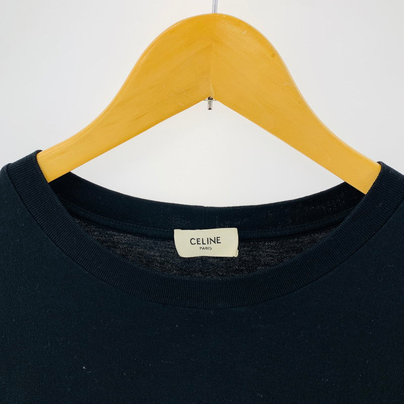 【中古品】【メンズ】 CELINE セリーヌ HORSE PRINT SS TEE ホース 馬 プリント 半袖 Tシャツ トップス 古着 141-260402-mh-04-fuzh サイズ：M カラー：ブラック 万代Net店