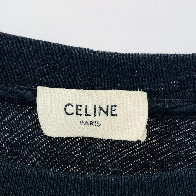 【中古品】【メンズ】 CELINE セリーヌ HORSE PRINT SS TEE ホース 馬 プリント 半袖 Tシャツ トップス 古着 141-260402-mh-04-fuzh サイズ：M カラー：ブラック 万代Net店
