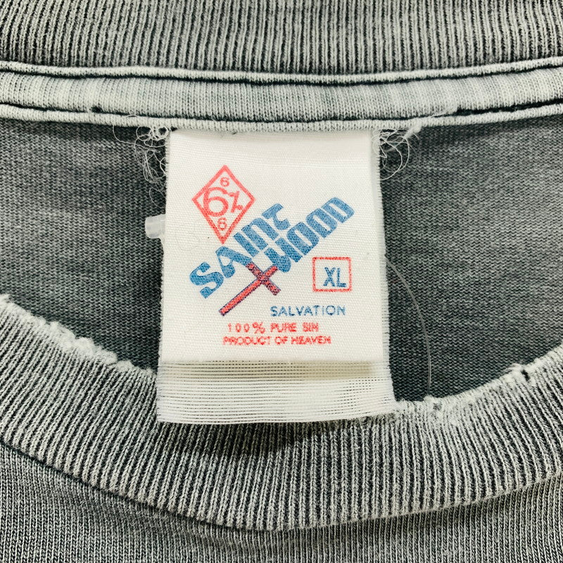 【中古品】【メンズ】 SAINT MICHAEL × NEIGHBORHOOD セントマイケル ネイバーフッド SM-S23-0000-117 SS TEE 半袖 Tシャツ トップス 古着 140-260402-mh-01-fuzh サイズ：XL カラー：チャコール 万代Net店