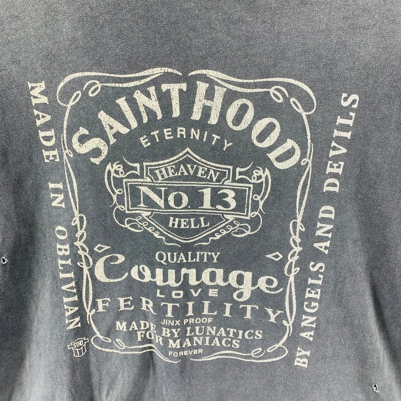 【中古品】【メンズ】 SAINT MICHAEL × NEIGHBORHOOD セントマイケル ネイバーフッド SM-S23-0000-117 SS TEE 半袖 Tシャツ トップス 古着 140-260402-mh-01-fuzh サイズ：XL カラー：チャコール 万代Net店