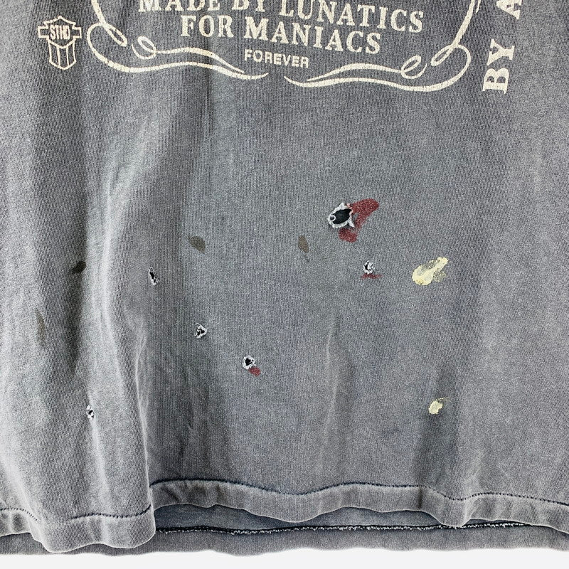 【中古品】【メンズ】 SAINT MICHAEL × NEIGHBORHOOD セントマイケル ネイバーフッド SM-S23-0000-117 SS TEE 半袖 Tシャツ トップス 古着 140-260402-mh-01-fuzh サイズ：XL カラー：チャコール 万代Net店