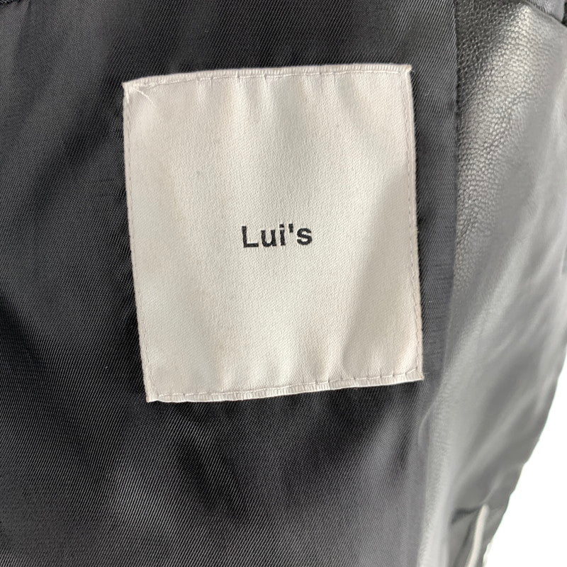 【中古品】【メンズ】 LUI’S ルイス テーラードジャケット カラー BLACK SIZE:M Fレザー タグ付き 147-260722-ky-29-fuzh 万代Net店