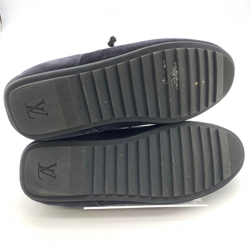 【中古品】【メンズ】 LOUIS VUITTON ルイ・ヴィトン FD1124 スエードモカシンシューズ 靴 ブランド 179-260418-gm-12-fuz サイズ：9 カラー：ブラック 万代Net店