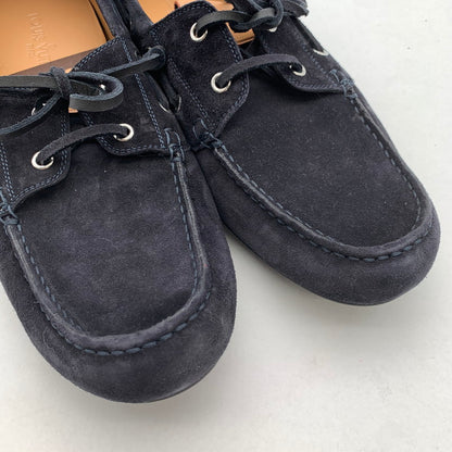【中古品】【メンズ】 LOUIS VUITTON ルイ・ヴィトン FD1124 スエードモカシンシューズ 靴 ブランド 179-260418-gm-12-fuz サイズ：9 カラー：ブラック 万代Net店