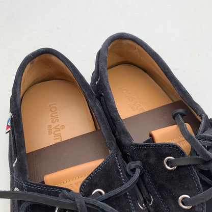 【中古品】【メンズ】 LOUIS VUITTON ルイ・ヴィトン FD1124 スエードモカシンシューズ 靴 ブランド 179-260418-gm-12-fuz サイズ：9 カラー：ブラック 万代Net店