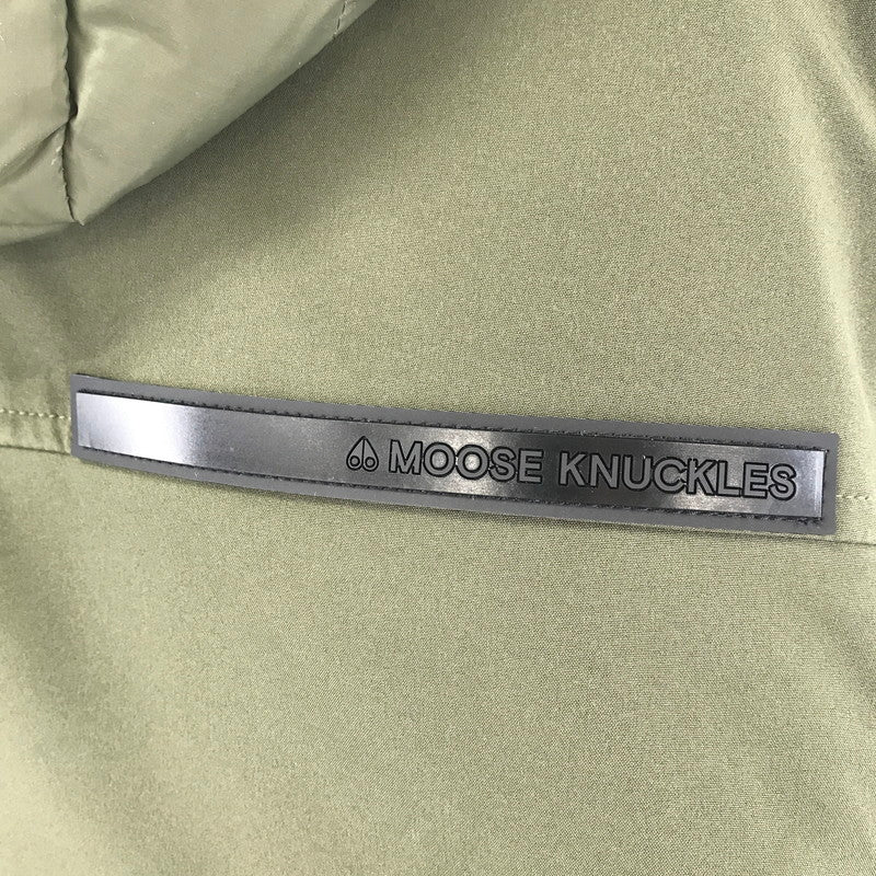 【中古美品】【レディース】 MOOSE KNUCKLES ムースナックルズ M31LP218 ロング ダウン コート ジャケット アウター 古着 169-260410-mh-10-fuzh サイズ：XS カラー：カーキ 万代Net店