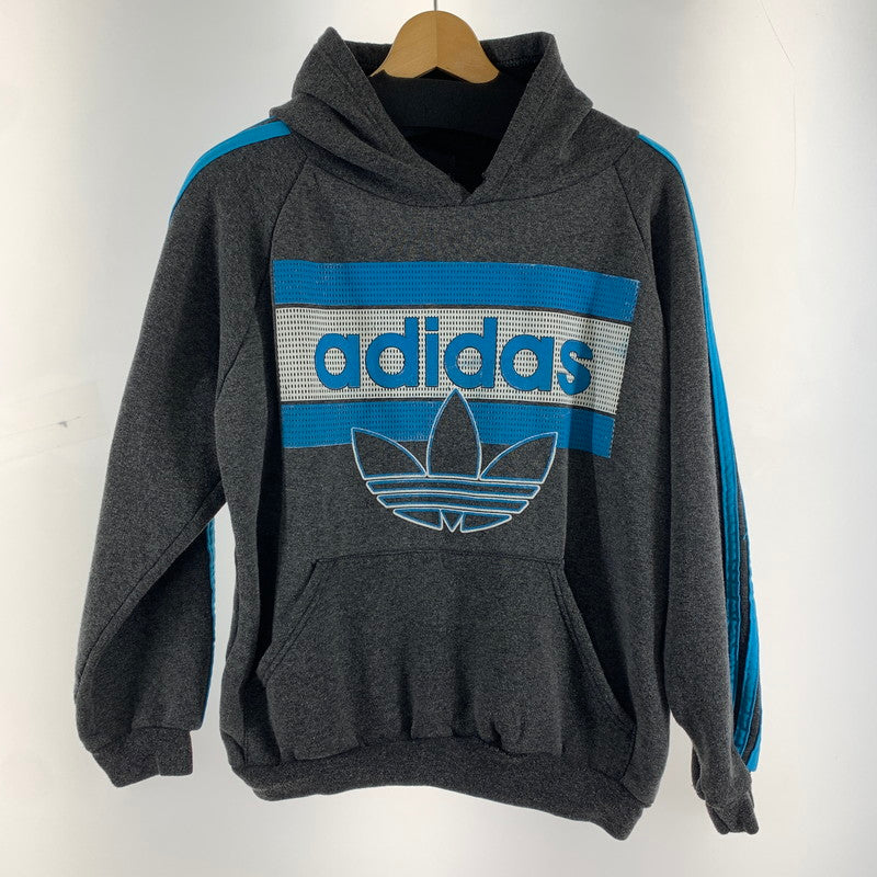 【中古品】【メンズ】 ADIDAS アディダス パーカー フーディー CHARCOAL SIZE:不明 ※使用感あり・ハトメダメージ有 148-260920-io-07-fuzh カラー：チャコール 万代Net店