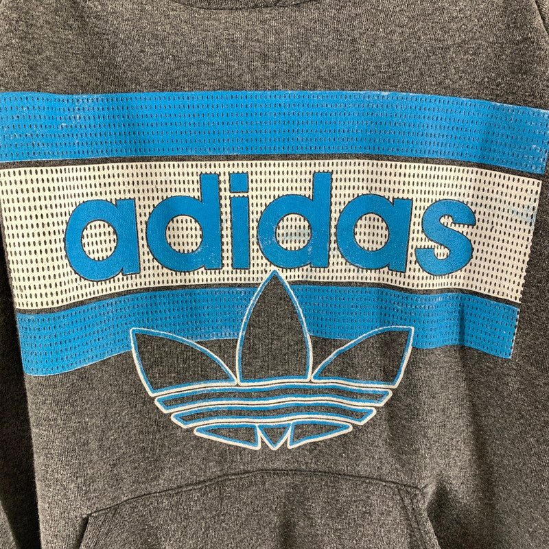 【中古品】【メンズ】 ADIDAS アディダス パーカー フーディー CHARCOAL SIZE:不明 ※使用感あり・ハトメダメージ有 148-260920-io-07-fuzh カラー：チャコール 万代Net店