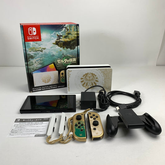【中古品】 Nintendo Switch ニンテンドー スイッチ (有機ELモデル) 本体 ゼルダの伝説 ティアーズ オブ ザ キングダムエディション 034-260410-mh-01-fuz 万代Net店