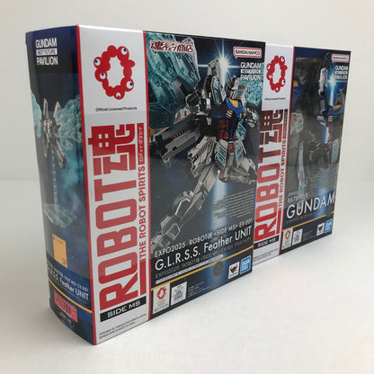 【中古美品】 未開封 ROBOT魂 RX-78F00 E ガンダム＆EX-001 グラスフェザーセット フィギュア 056-260416-io-12-fuzh 万代Net店