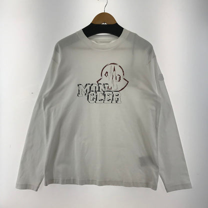 【中古美品】【メンズ】 MONCLER モンクレール J20918D00019 LS T-SHIRT 長袖 トップス Tシャツ ロングTシャツ ロンT 古着 141-260410-mh-13-fuzh サイズ：M カラー：ホワイト 万代Net店