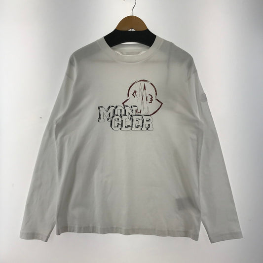 【中古美品】【メンズ】 MONCLER モンクレール J20918D00019 LS T-SHIRT 長袖 トップス Tシャツ ロングTシャツ ロンT 古着 141-260410-mh-13-fuzh サイズ：M カラー：ホワイト 万代Net店