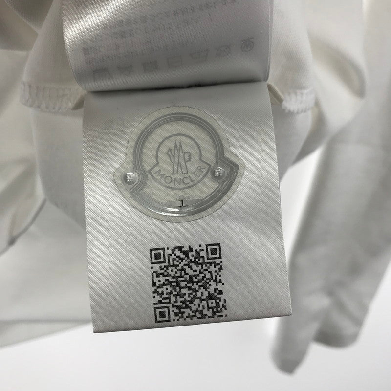 【中古美品】【メンズ】 MONCLER モンクレール J20918D00019 LS T-SHIRT 長袖 トップス Tシャツ ロングTシャツ ロンT 古着 141-260410-mh-13-fuzh サイズ：M カラー：ホワイト 万代Net店