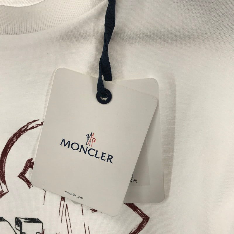 【中古美品】【メンズ】 MONCLER モンクレール J20918D00019 LS T-SHIRT 長袖 トップス Tシャツ ロングTシャツ ロンT 古着 141-260410-mh-13-fuzh サイズ：M カラー：ホワイト 万代Net店