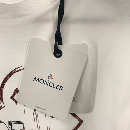 【中古美品】【メンズ】 MONCLER モンクレール J20918D00019 LS T-SHIRT 長袖 トップス Tシャツ ロングTシャツ ロンT 古着 141-260410-mh-13-fuzh サイズ：M カラー：ホワイト 万代Net店