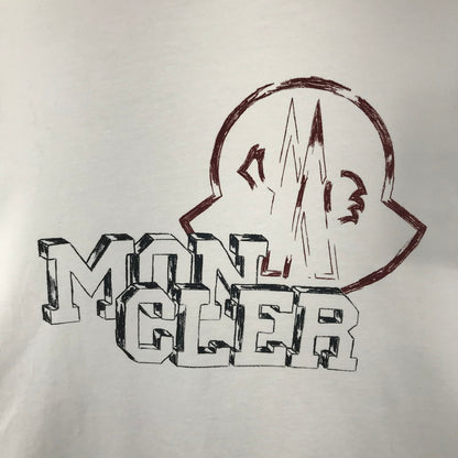 【中古美品】【メンズ】 MONCLER モンクレール J20918D00019 LS T-SHIRT 長袖 トップス Tシャツ ロングTシャツ ロンT 古着 141-260410-mh-13-fuzh サイズ：M カラー：ホワイト 万代Net店