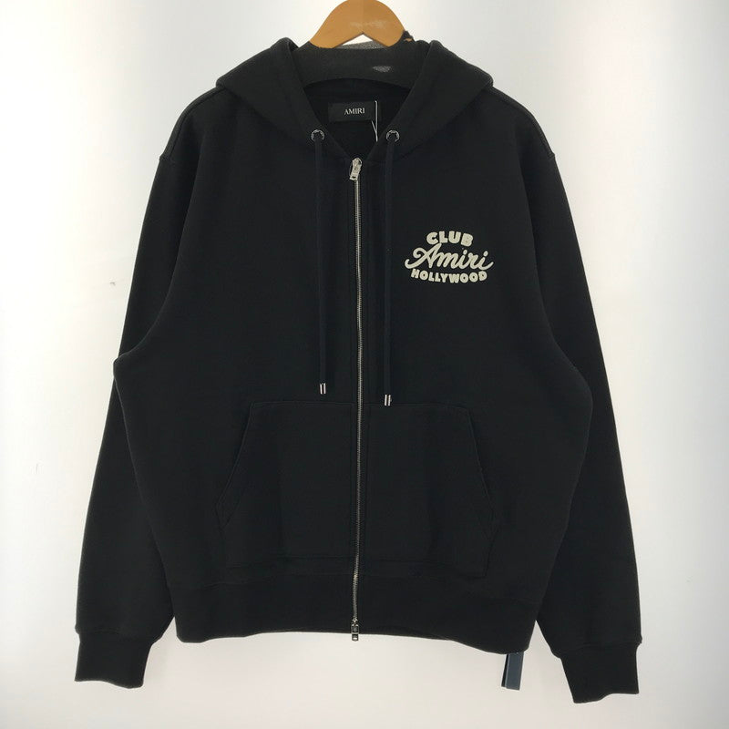 【中古美品】【メンズ】 AMIRI アミリ AMJYHD1123 CLUB AMRI ZIPUP HOODIE ジップアップ フーディ パーカー トップス 古着 141-260410-mh-12-fuzh サイズ：XL カラー：ブラック 万代Net店