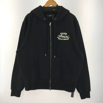 【中古美品】【メンズ】 AMIRI アミリ AMJYHD1123 CLUB AMRI ZIPUP HOODIE ジップアップ フーディ パーカー トップス 古着 141-260410-mh-12-fuzh サイズ：XL カラー：ブラック 万代Net店