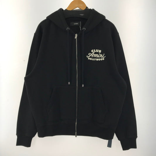 【中古美品】【メンズ】 AMIRI アミリ AMJYHD1123 CLUB AMRI ZIPUP HOODIE ジップアップ フーディ パーカー トップス 古着 141-260410-mh-12-fuzh サイズ：XL カラー：ブラック 万代Net店