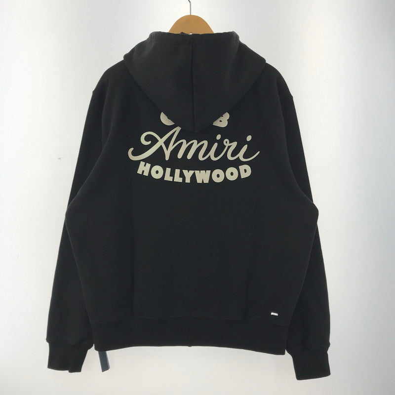 【中古美品】【メンズ】 AMIRI アミリ AMJYHD1123 CLUB AMRI ZIPUP HOODIE ジップアップ フーディ パーカー トップス 古着 141-260410-mh-12-fuzh サイズ：XL カラー：ブラック 万代Net店