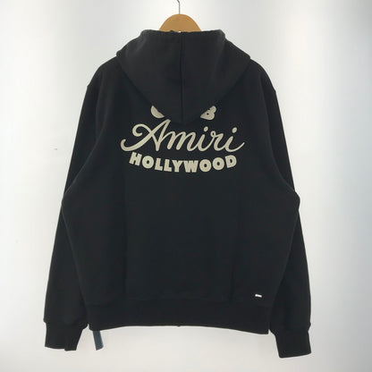 【中古美品】【メンズ】 AMIRI アミリ AMJYHD1123 CLUB AMRI ZIPUP HOODIE ジップアップ フーディ パーカー トップス 古着 141-260410-mh-12-fuzh サイズ：XL カラー：ブラック 万代Net店