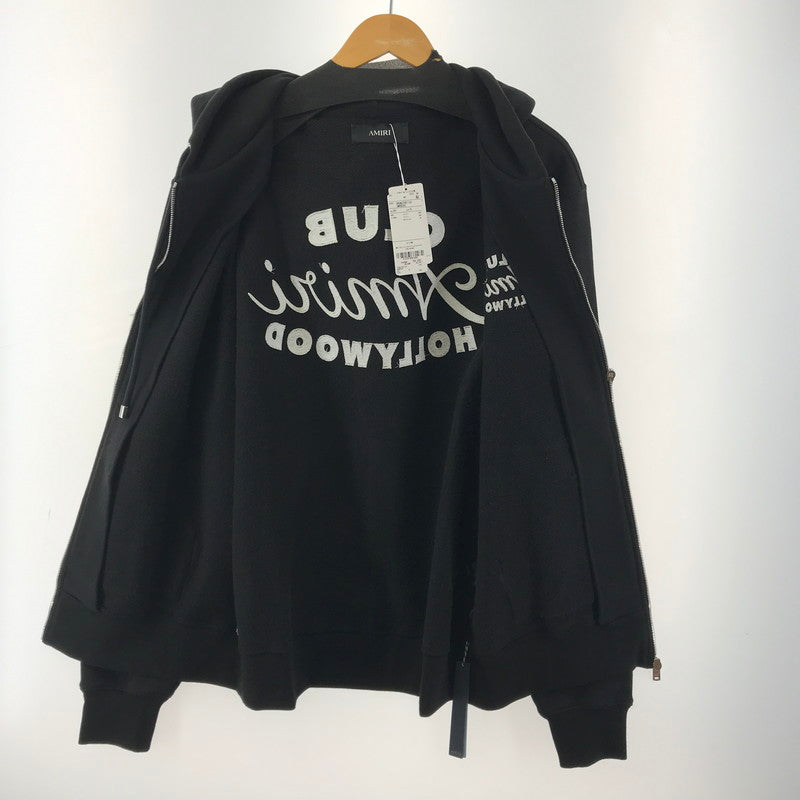【中古美品】【メンズ】 AMIRI アミリ AMJYHD1123 CLUB AMRI ZIPUP HOODIE ジップアップ フーディ パーカー トップス 古着 141-260410-mh-12-fuzh サイズ：XL カラー：ブラック 万代Net店