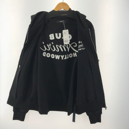【中古美品】【メンズ】 AMIRI アミリ AMJYHD1123 CLUB AMRI ZIPUP HOODIE ジップアップ フーディ パーカー トップス 古着 141-260410-mh-12-fuzh サイズ：XL カラー：ブラック 万代Net店