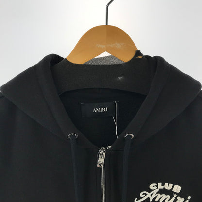 【中古美品】【メンズ】 AMIRI アミリ AMJYHD1123 CLUB AMRI ZIPUP HOODIE ジップアップ フーディ パーカー トップス 古着 141-260410-mh-12-fuzh サイズ：XL カラー：ブラック 万代Net店