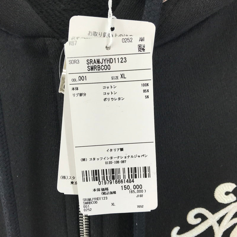 【中古美品】【メンズ】 AMIRI アミリ AMJYHD1123 CLUB AMRI ZIPUP HOODIE ジップアップ フーディ パーカー トップス 古着 141-260410-mh-12-fuzh サイズ：XL カラー：ブラック 万代Net店