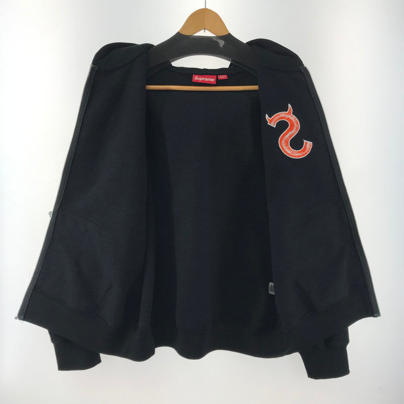 【中古美品】【メンズ】 SUPREME シュプリーム DEVIL S LOGO ZIP UP HOODED SWEATSHIRT デビル S ロゴ ジップアップ フーデッド スウェット トップス 古着 149-260410-mh-11-fuzh サイズ：L カラー：ブラック 万代Net店