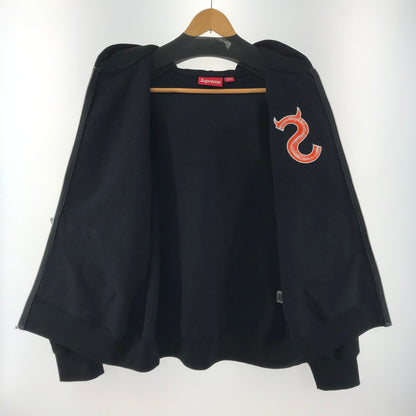 【中古美品】【メンズ】 SUPREME シュプリーム DEVIL S LOGO ZIP UP HOODED SWEATSHIRT デビル S ロゴ ジップアップ フーデッド スウェット トップス 古着 149-260410-mh-11-fuzh サイズ：L カラー：ブラック 万代Net店
