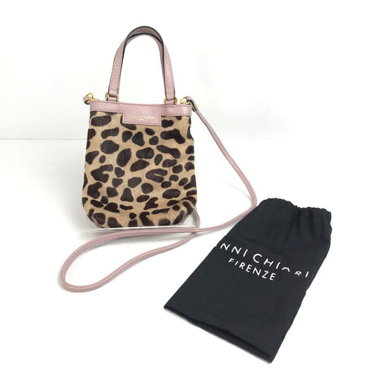 【中古品】【レディース】 GIANNI CHIARINI ジャンニ キアリーニ 2WAY バッグ カバン 188-260413-ky-15-fuz カラー：ピンク レオパード 万代Net店
