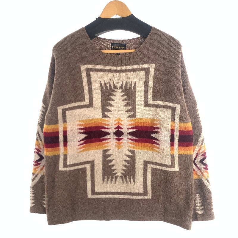 【中古品】【メンズ】 PENDLETON KNIT ペンドルトン ニット セーター ブランド 古着 145-260725-gm-19-fuzh サイズ：M カラー：ブラウン 万代Net店