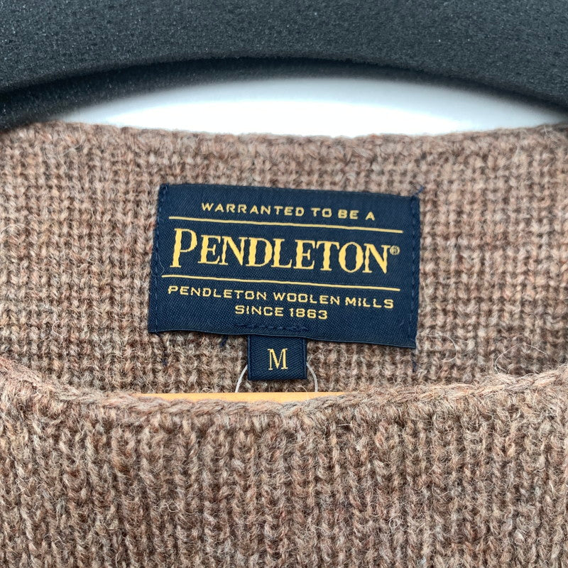 【中古品】【メンズ】 PENDLETON KNIT ペンドルトン ニット セーター ブランド 古着 145-260725-gm-19-fuzh サイズ：M カラー：ブラウン 万代Net店