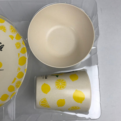 【中古美品】 リサとガスパール バンブー食器セット 食器 コップ 茶碗 皿 カトラリー セット 箱傷みあり 101-260412-io-14-fuz 万代Net店