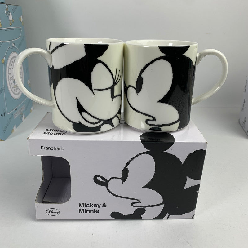 【中古美品】 ディズニー3点セット マグカップ2点 クッキングスケール 計り 計量器 ドナルドダック ミッキー&ミニー 101-260412-io-02-fuz 万代Net店