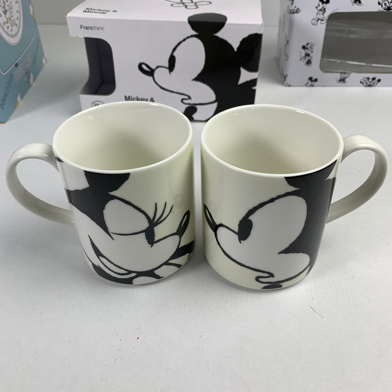 【中古美品】 ディズニー3点セット マグカップ2点 クッキングスケール 計り 計量器 ドナルドダック ミッキー&ミニー 101-260412-io-02-fuz 万代Net店